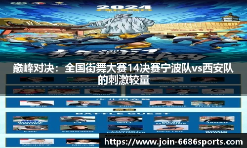 巅峰对决：全国街舞大赛14决赛宁波队vs西安队的刺激较量